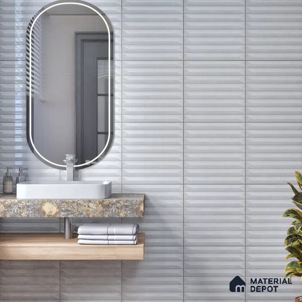 Faux Subway  Tile TL 07241 D Crayon 1012 1 ft x 1 ft Ceramic Glossy Finish - 9 mm  | 2 mm Spacer is Mandatory | Please Expect a Slight Variation of Pattern (Sample)